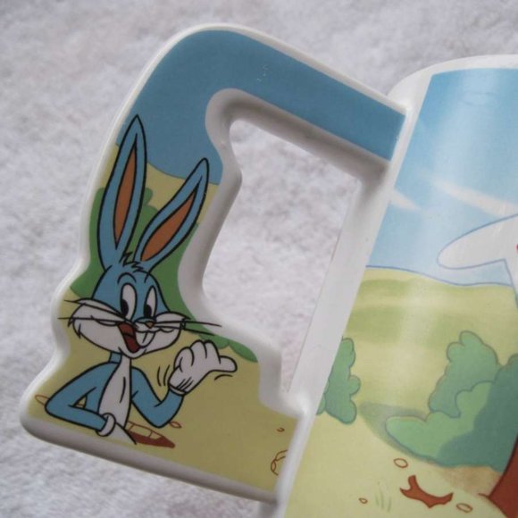 1988 Looney Tunes Story Telling Mug Bugs Bunny Character Handle Applause Warner - Picture 2 of 4